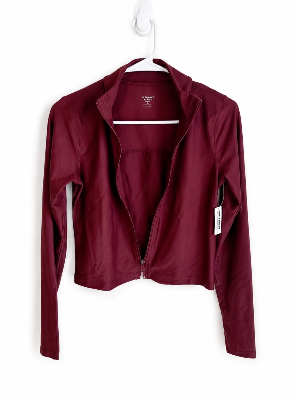 NWT Old Navy PowerSoft Crop Full Zip Jacket in Royal Velvet Size Small - Picture 2 of 16